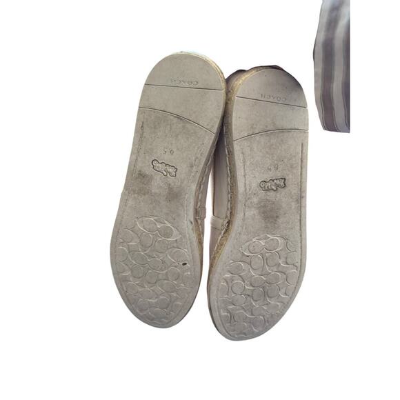 Coach Charlie Leather Espadrilles 6.5 – Ivory Glove-Tanned Slip-On Flats - Picture 6 of 8